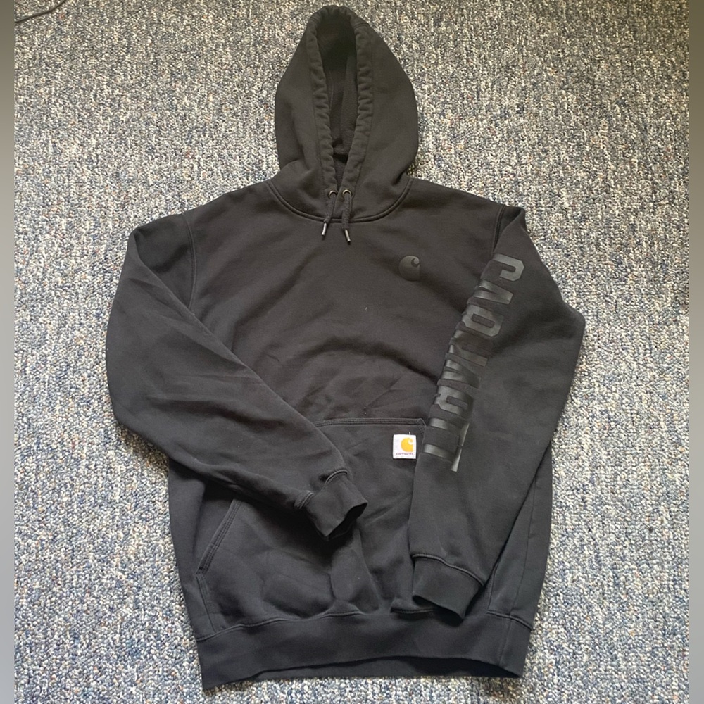 Carhartt Rain Defender black drawstring hoodie men’s Small